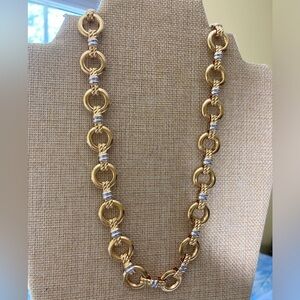 Vintage‎ Two Tone Link Necklace